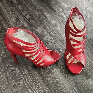 Penny Loves Kenny Red Stiletto Heels SIZE 7